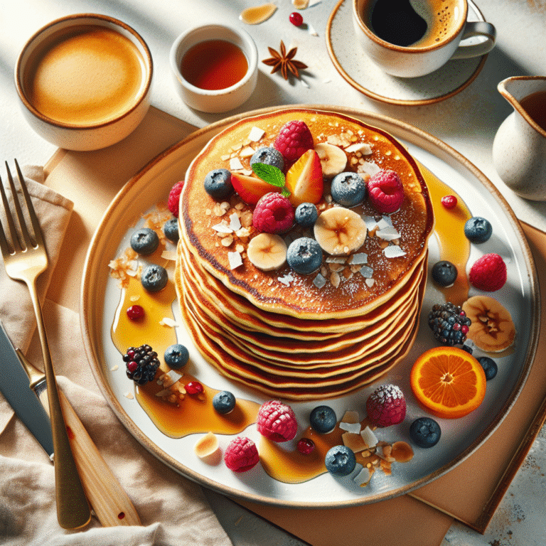 Panquecas doces veganas fáceis para um café da manhã divertido