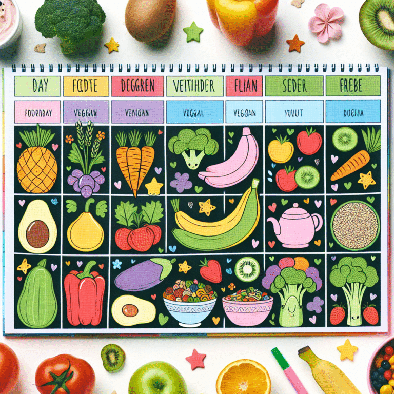 como planejar cardápio vegano semanal infantil