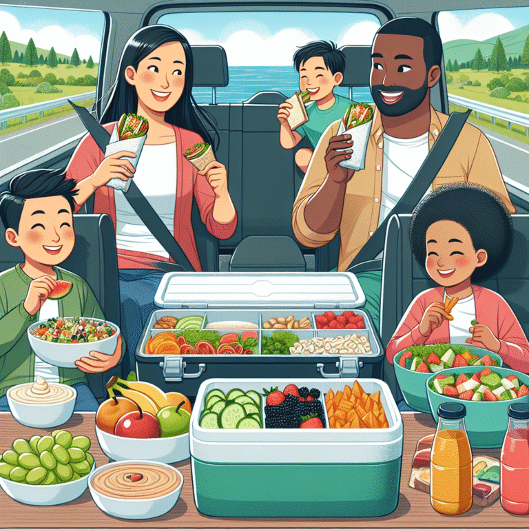 Lanches veganos saudáveis para viagens em família