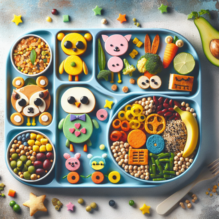 refeições veganas com proteínas vegetais para crianças