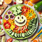 lanches veganos criativos e saudáveis para crianças.